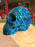 3d printed sugar skull planter