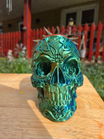 3d printed sugar skull planter